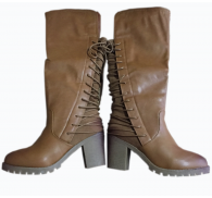 Sobre Inventario De Fábrica Zapatos Para Mujer Tacón Grueso PU Media Bota Venta Económica Sobre Inventario De Fábrica Zapatos Para Mujer Tacón Grueso PU Media Bota Venta Económica