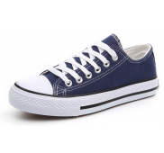 Sobre Inventario Talón Alto Y Bajo Zapato De Lona Clásico Con Marca