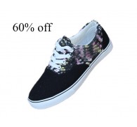 Closeout Navy Red Green Wine Grey Women Canvas and Rubber Sneakers