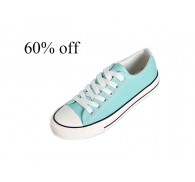 Overstock Navy Orange Sky Blue Women Canvas and Rubber Sneakers