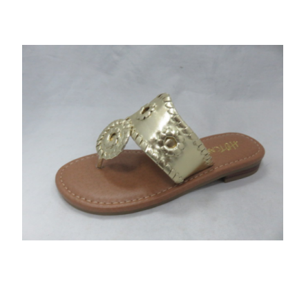 Overstock West Hamptons Girls Latest Fashion Gold Slippers