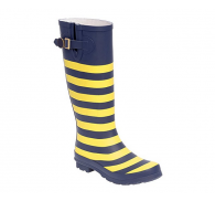 lillybe*  Brand Name Woman Striped Rubber Rain Boot In Stock