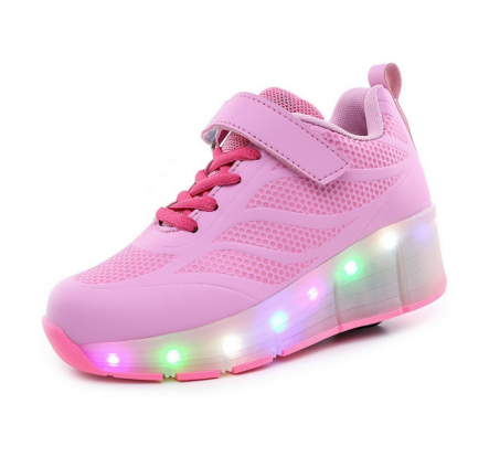 2017 Closeout Kids Flying Heelies Skate Led Shoes With Retractable Wheels