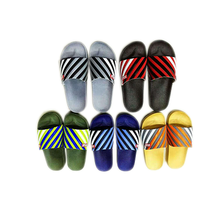 1Dollar 5Colors Wholesale PU Upper Mens Slipper Clearance