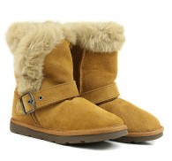 NEX* Girls Winter Snow Boots Suede Leather Upper Shoe Stock Clearance