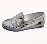Flat Ladies Sequined Casual Shoes Womens Slip On Shoes Overstock