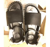 Black Woman Flat Sandals Shoes China Wholesale