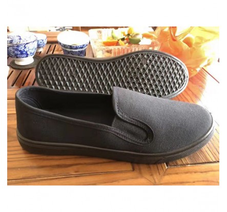 Black Canvas Shoes Stock For Man And Woman Cheap Wholesale