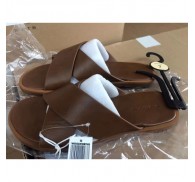 Brown Man Summer Slipper Shoe Stock For Supermarket