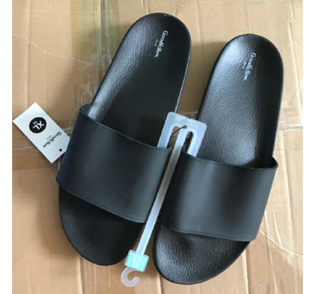 Black Slipper Shoe Stock Wholesale For Man