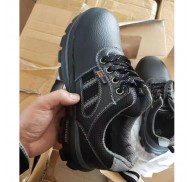 Male Black PU Shoes Steel Toe Female Shoe In Stock Cheap Sale