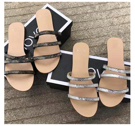 Gold Silver Women Shoes Sandal And Slippers Wholesale Closout