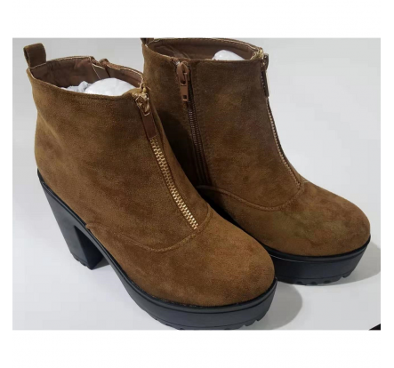 Women's Suede Heel Boots Small Quantity In Stock Supplied
