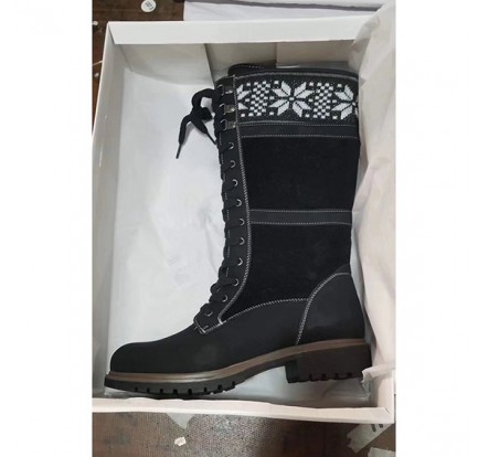 Wholesale Liquidation Boots Female Black PU Material