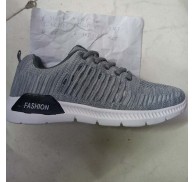 Male Mens Grey Sport Running Shoe Overs Left Stock