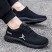 black sport shoes stock