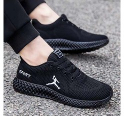 China Shoes Unbrand Stock Black Sport Shoe Unisex