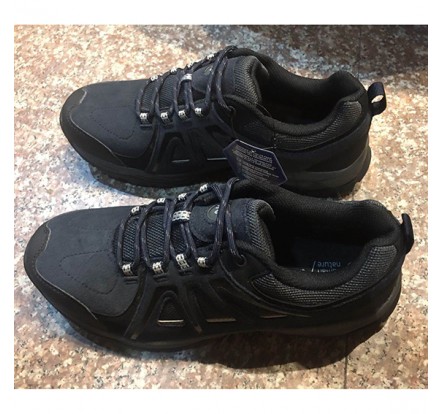 Mens Stock Shoes All Black Colour Clearance Outdoor Footwear