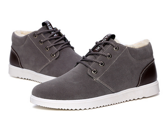 No Brand Grey Blue Brown Winter Ankle Boots For Men 