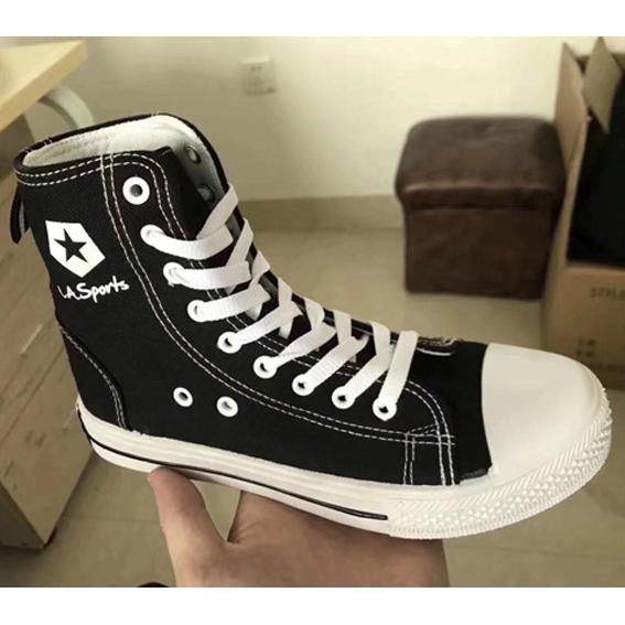 black canvas shoe