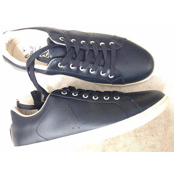 black genuine leather shoe
