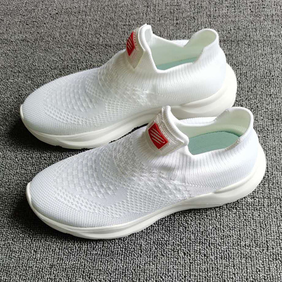 white sport shoes